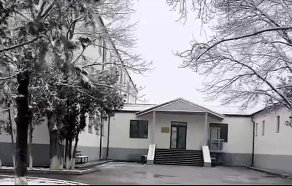 Kəpənəkçi: The village public school. A frame from a video